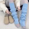 Einfarbige Plüschsocken Über Knie Röhre Ballett Joghurt Beinwärmer JK Lange Beinsocke Herbst