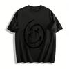 Graffiti X Ogen Smiley Gezicht Print Casual Unisex T-shirt Puur katoenen T-shirt