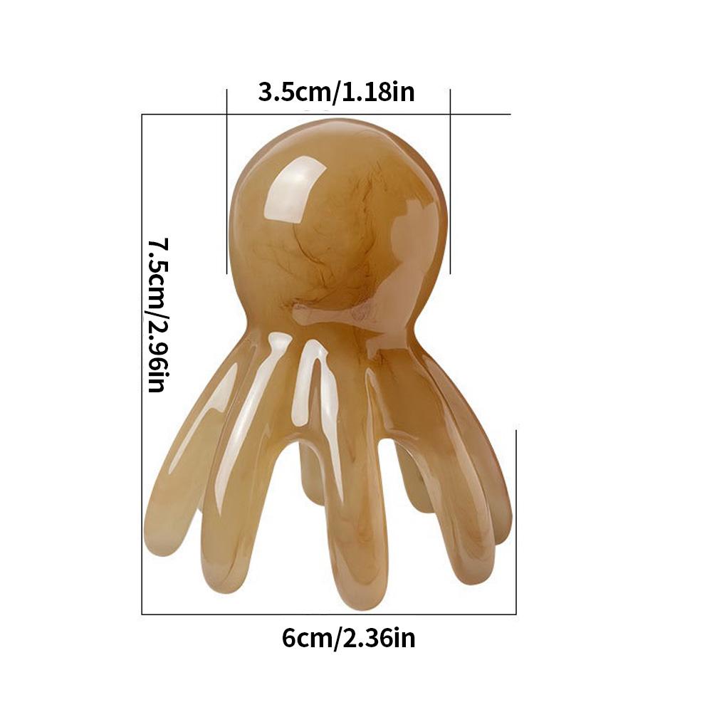 6PCS/3PCS/1PC Octopus Head Massager Comb - Used for relaxing meridians and acupressure massage, handheld design for soothing the