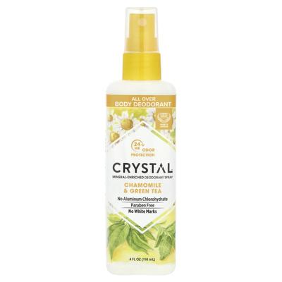 Spray Déodorant Minéral, Camomille et Thé Vert, 4 fl oz (118ml)