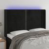 VidaXL LED Headboard Bedroom Furniture Double Bed Accessory Head of Bed Frame Interior Black 3123958