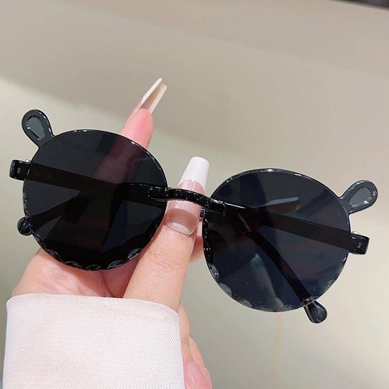 1/7 Pcs Rimless Children Sunglasses Fashion Gradient Multi-color Decor Shades Kids New Trendy Cute Stylish Design Sun Glasses