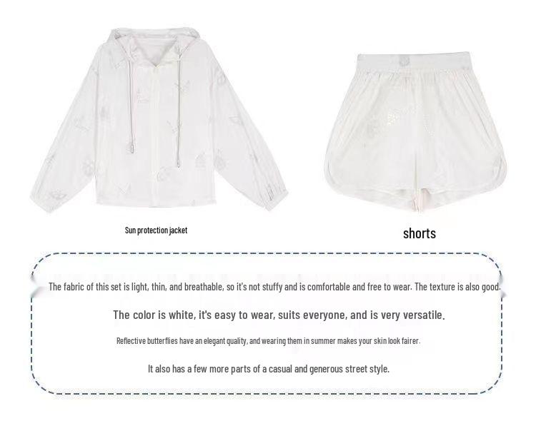 Sanya Beach Fairy Vacation Set: Women's Petite Sporty Casual Sun Protection Outfit