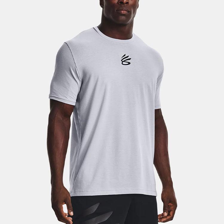 Under Armour Logo Round Neck Short Sleeve T-Shirt Men Tops 1372842-011