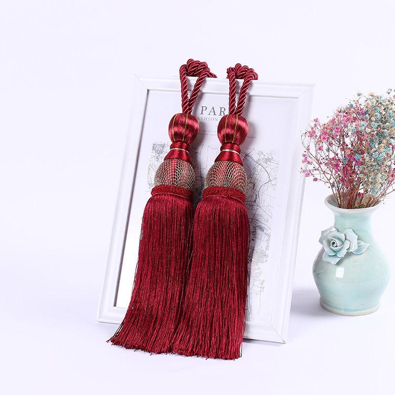Koreaanse Kwast Gordijn Tieback Touw – Gouden Draad Ballen voor Bruiloftsdecoratie
