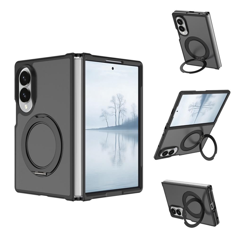 Samsung Z Fold8 Ultra Mobile Phone Case Magnetic Suction Rotating Bracket Anti-drop Tpu + Pc Skin Feeling Protective Case