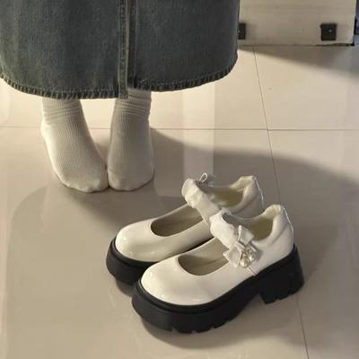 Scarpe Donna Suola Spessa Stile Francese2026Nuove Autunnali Scarpe Mary Jane Donna Semplici Versatili Donna Casual Scarpa in Pelle Zapatos De Mujer