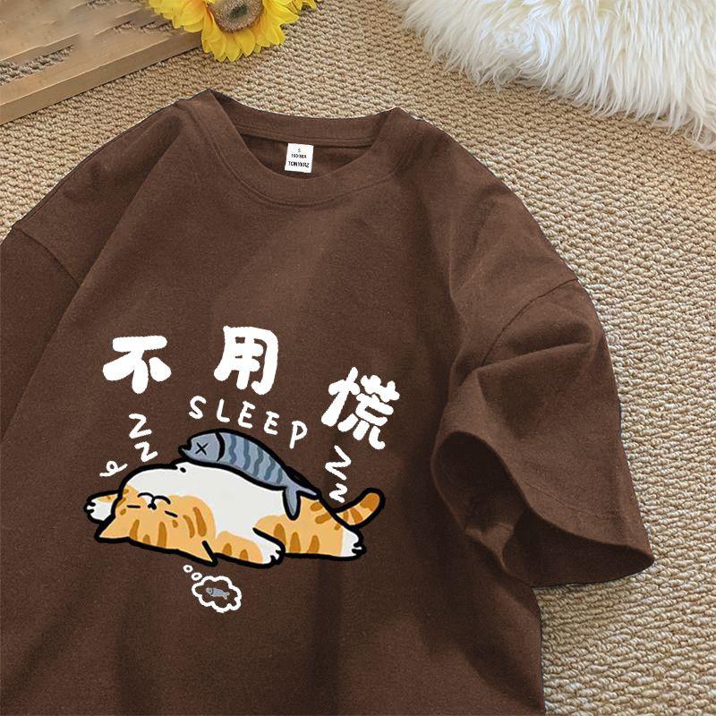 Tricou cu mâneci scurte Vară Nouă Cămașă de corp imprimată cu desene animate pentru femei Topuri cu mâneci pe jumătate