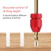 2PCS Aluminum Alloy Drill Depth Stop Nylon Locking Ring Adjustable Size Range Drill Bit Stop Collar Precise Depth Control