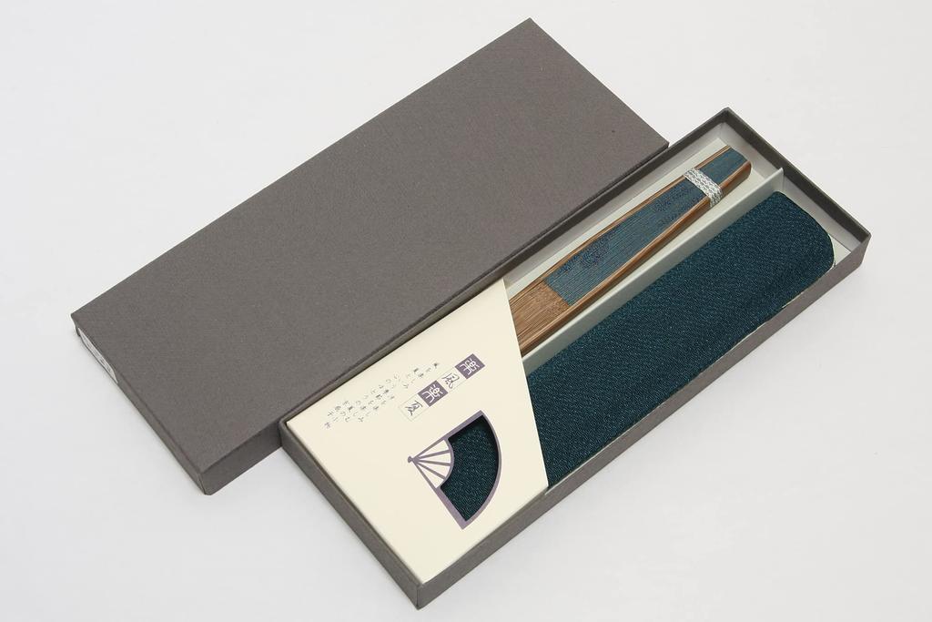 Folding Handcrafted by Kyoto with Fan In Paper Box [Hasegawa] Men's Fan, Artisans, Case, (Tortoiseshell Pattern)