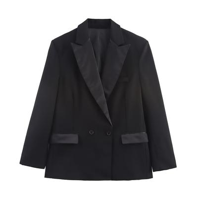 European and American Style, French Style, Women's Fashionable Temperament, Patchwork Double-breasted Suit Jacket 3365004