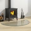VidaXL Fireplace Glass Plate Semicircle 1000x500 Mm 324117