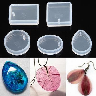 5pcs New Silicone Mould Mold for DIY Resin Round Necklace Jewelry Pendant Making