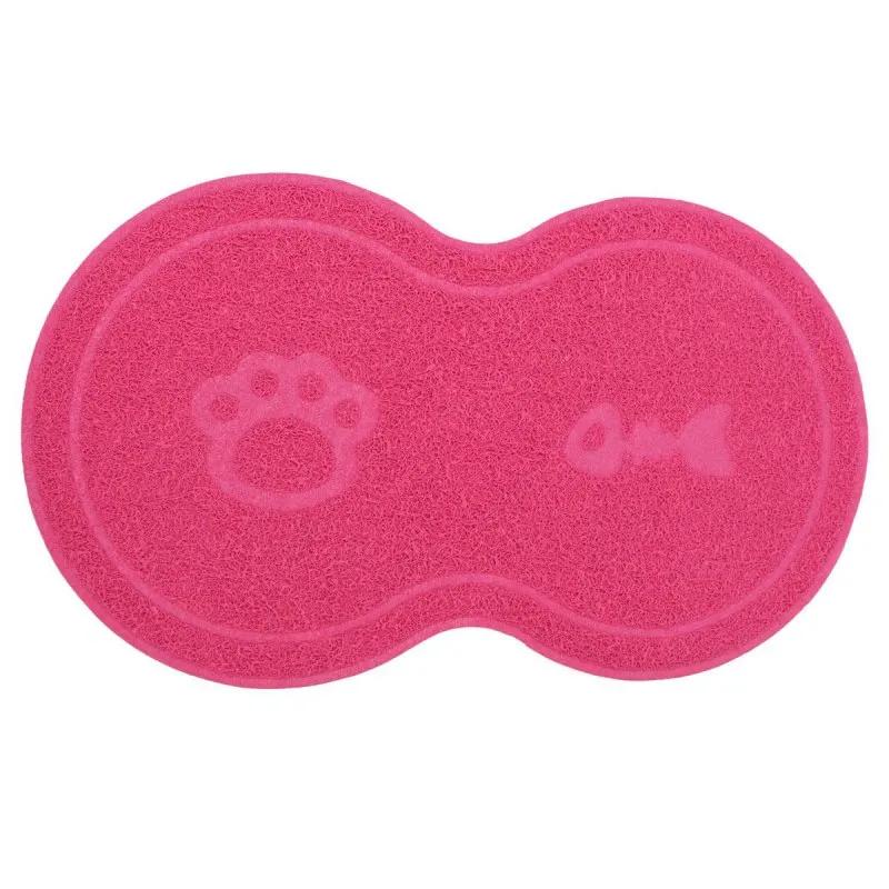 Clean PVC Pet Dog Puppy Cat Feeding Mat Pad Cute Bed Dish Bowl Food Water Feeding Placemat Wipe Clean Pet Supplies Pet Placemat красный