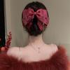 Sparkling Diamond Hair Clip Butterfly Knot Bow Clip Elegant Shark Clip  For Girls Women
