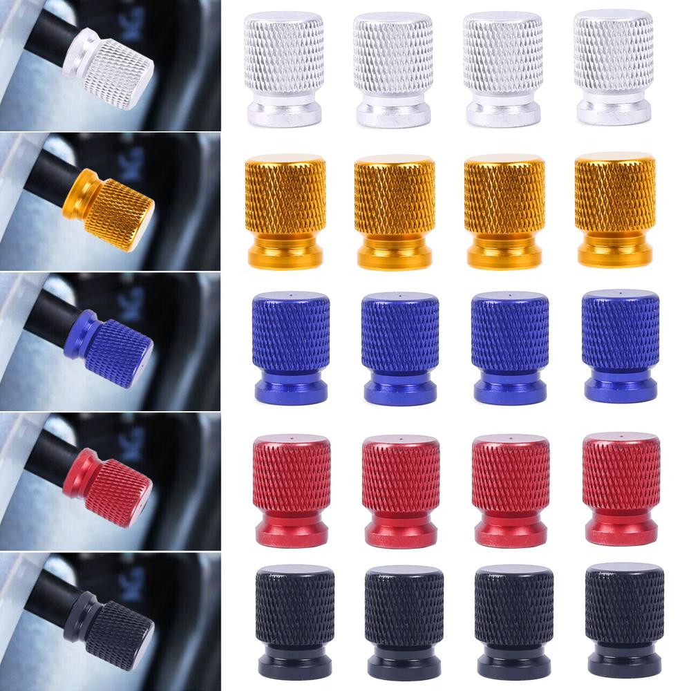4Pcs Tire Valve Caps Aluminum Car Wheel Plugs Auto Tyre Stems Cap Tyre Rim Stem Covers Universal Car Exterior Accessories