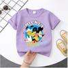 New Mickey Minnie childrens pure cotton shortsleeved boys sports shirt girls casual top with cartoon print summer Tshirt