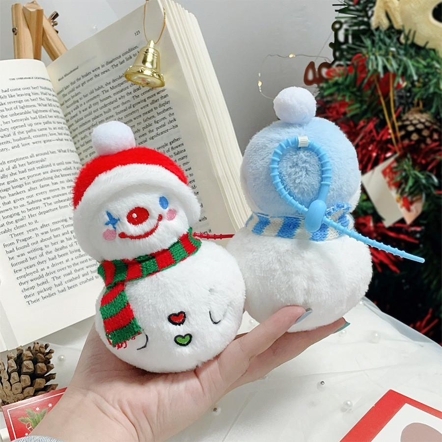 Snowman Soft Plush Doll With Short Plush Material For Christmas Tree Ornament
