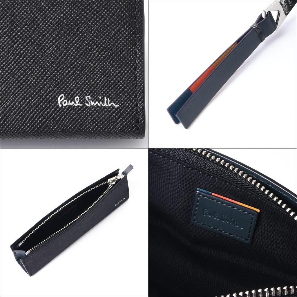 Paul Smith Bright Stripe Puller SS24 Pen Case with Original Storage Box and Cleaning Cloth 813019 P918 No Name [Paul Smith][Wrapping Included]