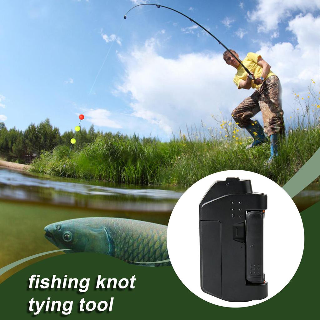 Electric Knot Tying Tool Automatic Fishing Hook Tier String Retractor Jig Tying Tool for Lake Pond Stream Saltwater Fishing