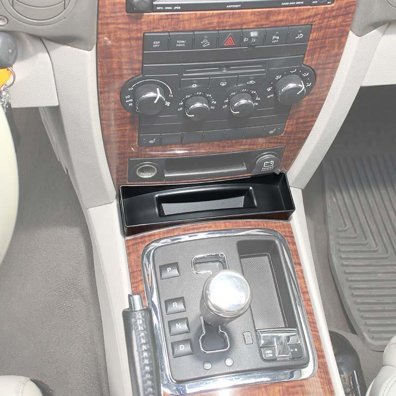For Jeep Grand Commander  Gear Storage Box Organiser Container For Jeep Grand Cherokee 2006-2010 Car Interior Acessories