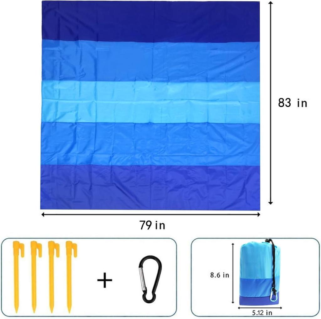 Portable extra large beach mat, picnic mat, temporary tent, waterproof