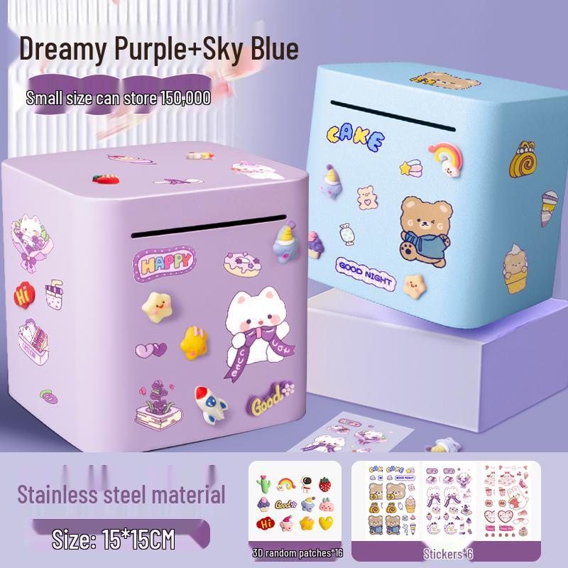 Stainless Steel 2025 Piggy Bank: Secure Savings Jar for Boys and Girls