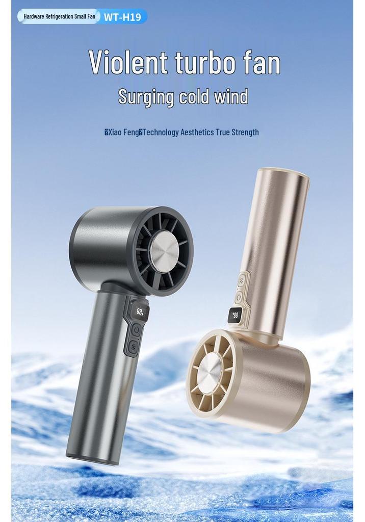 2026 High-Speed Handheld Cooling Fan with Aluminum Alloy Ice Pack