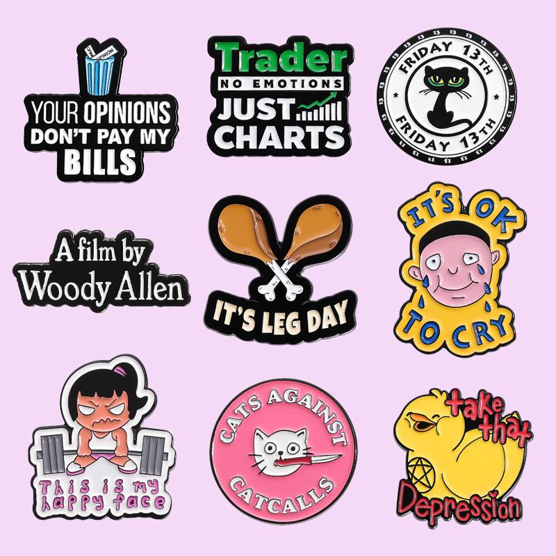 Unique Cartoon Character Duck And Chicken Leg Brooches Stylish Metal Accessories For Fashion Lovers