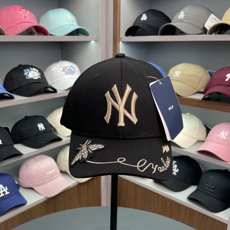 Verstellbare NY Yankees & LA Duckbill Baseballkappe mit festem Oberteil und großem Logo für Männer & Frauen