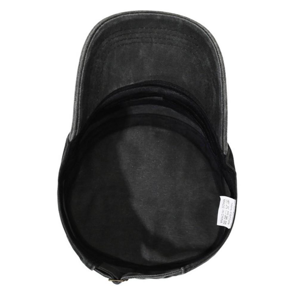 Fashion Anti-UV Fishing Hat Casual Retro Baseball Cap Outdoor Sunscreen Polyester Flat Top Hat Men Women