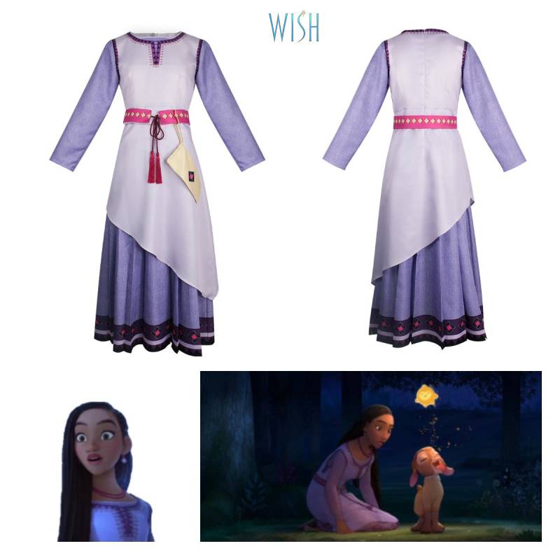 Asha Princess Wish Cosplay Halloween Dress Costume Party Stage Gift Performance