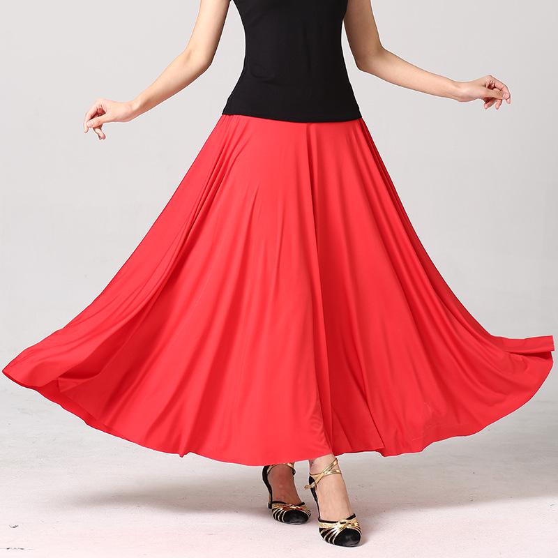 

Женская юбка миди однотонная для танцев 2025 - для народного танца, бальных танцев, с большим подолом 6XL
