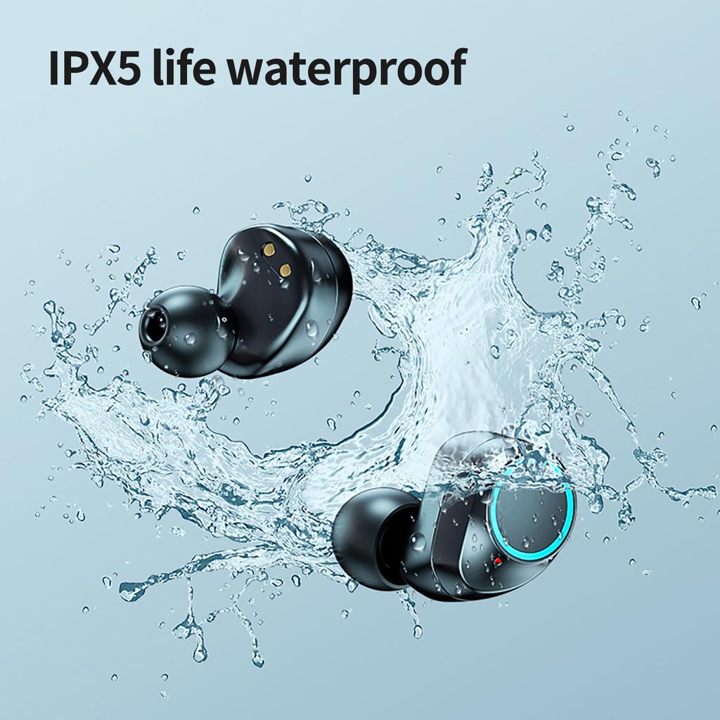 Bluetooth 5.0 Wireless Earbuds with Charging Case IPX5 Waterproof Stereo Headphones In Ear Built In Mic Headset Premium Sound with Deep Bass for Sport