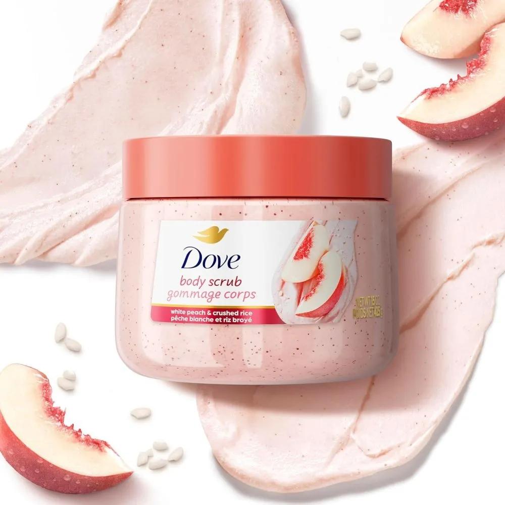 DOVE Peach Body Scrub 425ml Exfoliating Moisturizing 3 Bottles