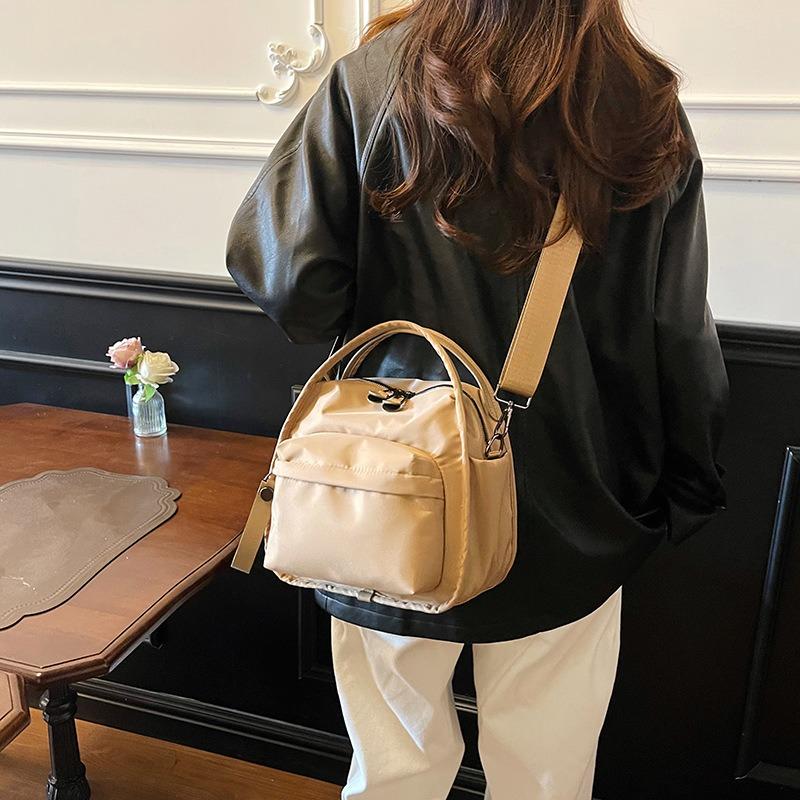 Casual multilayer messenger bag spring new fashionable versatile texture simple portable shoulder bag