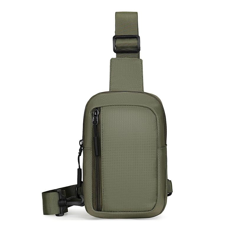 New casual men's breast bag versatile simple outdoor sports messenger bag niche casual mobile phone change shoulder bag