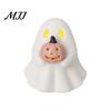 Non Scary Halloween Decoration Ghost Decoration, Light Up Cute Spooky Figurine with Pink Room Decor Pumpkin/Lantern for Table Tiered Tray Fireplace