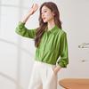 Tluoman Women's Casual Satin Long-Sleeve Blouse