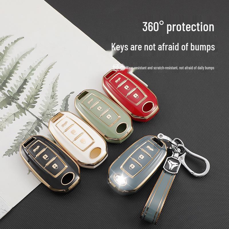 Autoschlüsselhülle mit Goldrand für Infiniti QX60/QX50 Modelle