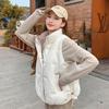 Down cotton warm vest women's autumn and winter new cold-resistant leisure sports light vest stand-up collar jacket
