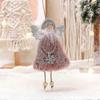 Festive Angel Doll Ornaments for Christmas Tree, Plush Hanging Decor, Multi-Color, 3 Pieces