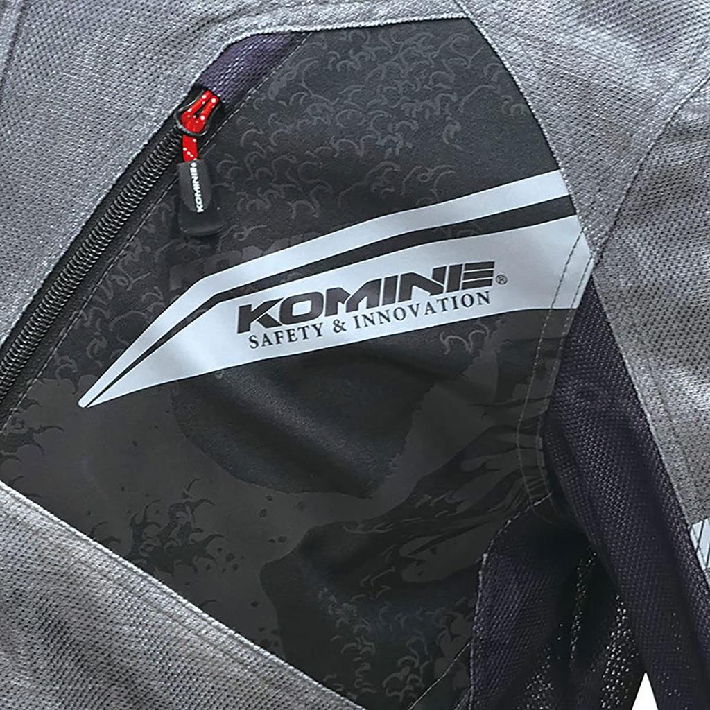 KOMINE 1219 Motorcycle Protective Full Mesh Jacket for Spring and CE Level 2 Mesh Solid Size M JK-140 Summer, Material, Black, (2007-140)