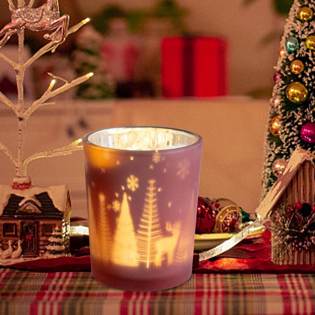 Candle Cups Table Centerpiece Stand Votive Christmas Glass Tealight Cup For Home Indoor Holiday Wedding Reception Mantel