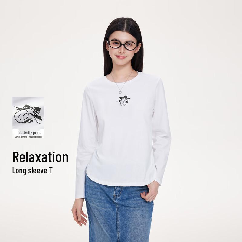 FivePlus Women s Printed Long Sleeve Round Neck T-shirt M