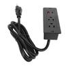 Recessed Power Strip 2 Outlets 1 USB C 1 USB A Ports Fast Charging Desk Outlet with 1.5m Cord for Furniture   12A