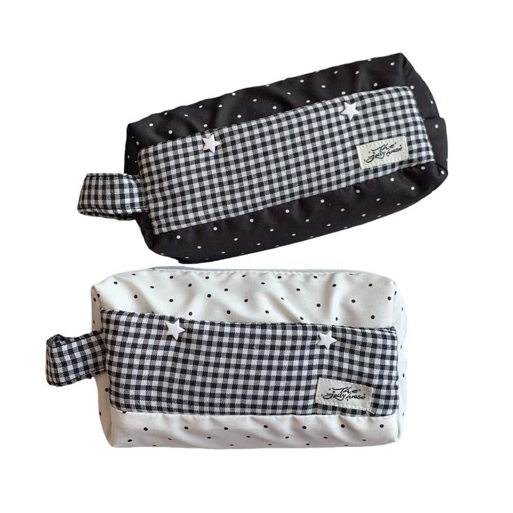 Polka Dot Star Korean Stationery Bag Makeup Bag Pen Storage Bag Handheld Pencil Bag School Office