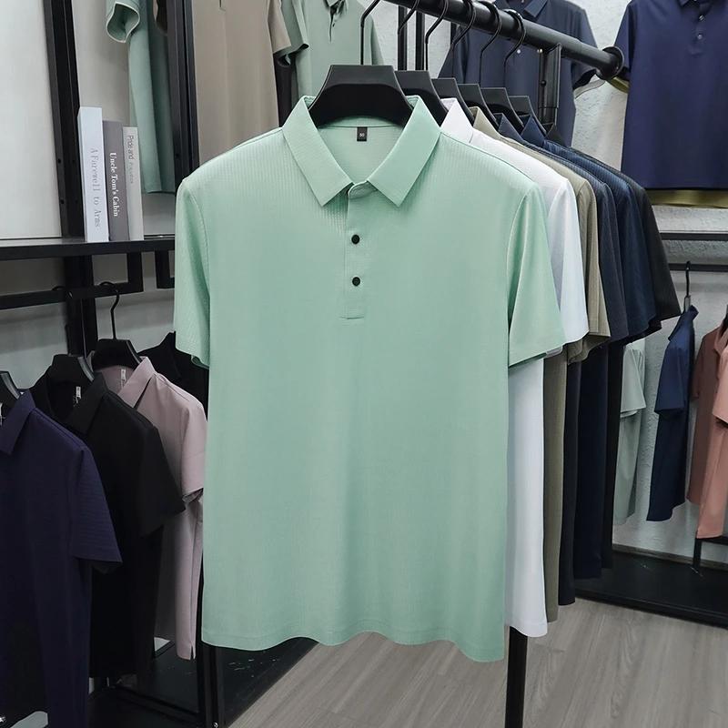 2026 New Men's Honeycomb Mesh Polo Shirt Wrinkle Resistant Quick Dry Fabric Short Sleeve For Office
