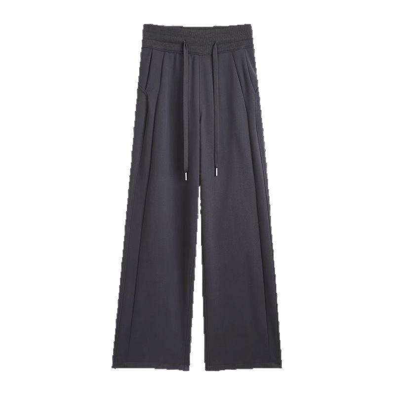 Women's Dark Gray Slimming Straight-Leg Sweatpants - Spring/Fall 2025