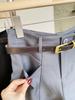 Summer 2025 Women's Casual Grey High-Waist A-Line Wide-Leg Shorts: Korean Fashion Trend